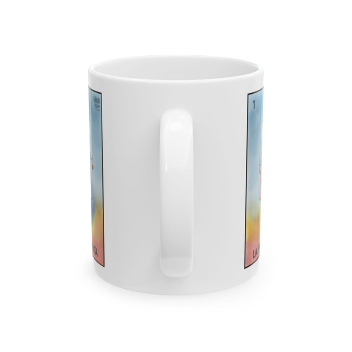 LA PRESIDENTA by LALO ALCARAZ Voteria Ceramic Coffee Mug - Resistance Drinkware