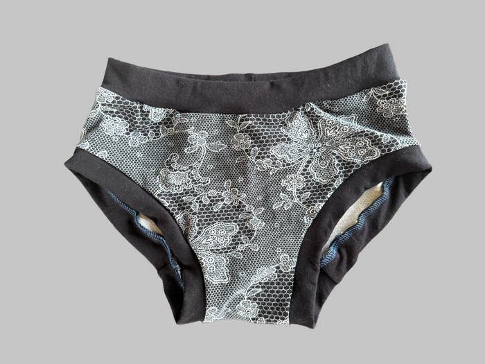 Lace on Black  size 10 underwear