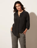 Lantern Sleeve Button Down