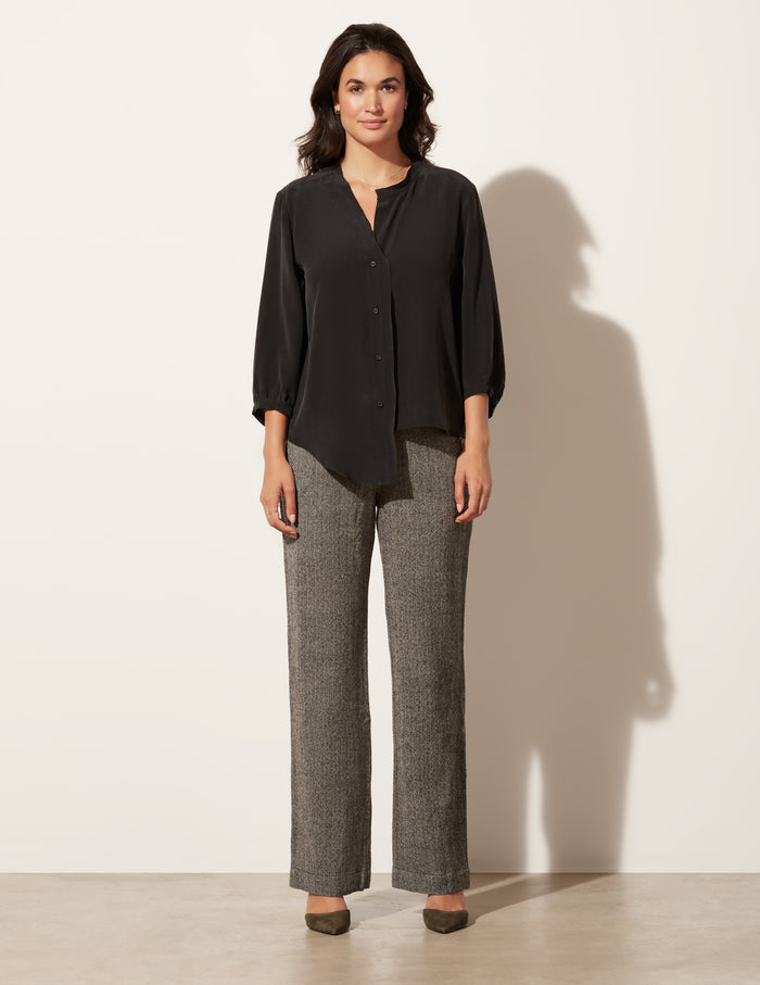 Lantern Sleeve Button Down