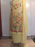 Lemon YellowPure Georgette Suit