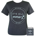 lulu mac-Its All Messy-Heather Navy SS-LM36