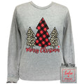 lulu mac-Leopard Trees-Athletic Heather LS-LM39