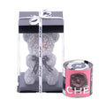 03001283_macko-strieborny-z-mini-perliciek-a-jahody-v-cokolade