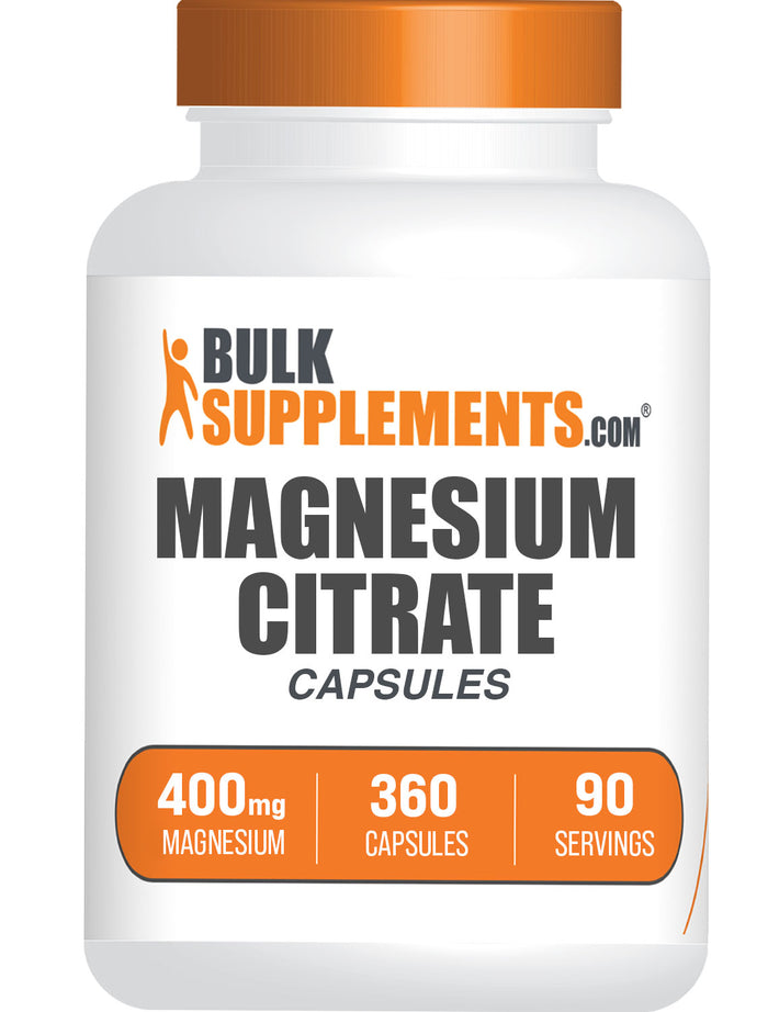 BulkSupplements.com Magnesium Citrate Capsules 360 ct bottle image