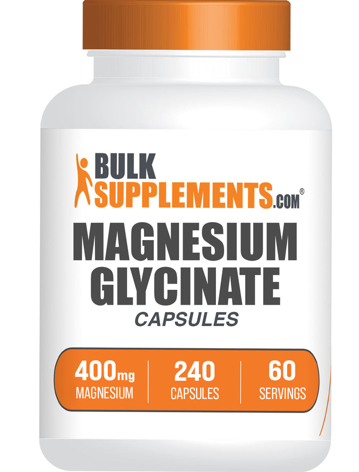 BulkSupplements.com Magnesium Glycinate 240 400mg capsules bottle image