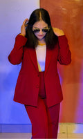 Maroon Blazer Suit