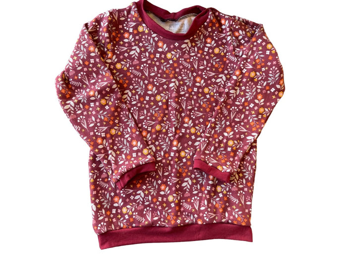 Maroon Floral Longsleeve Shirt 5/6