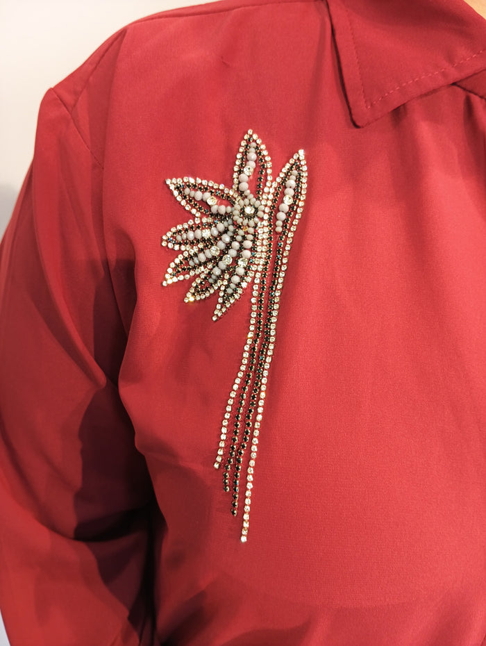 Maroon Handwork Co-ord Set