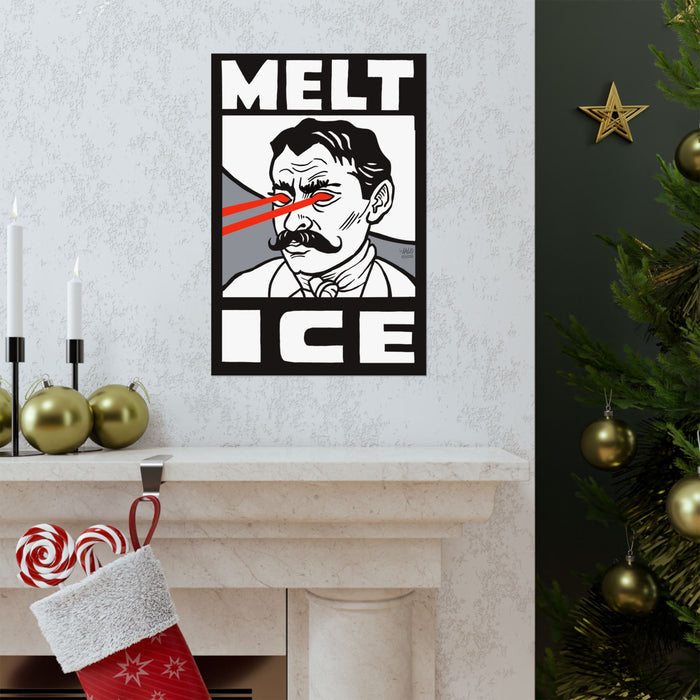 "MELT ICE" Matte Vertical Art Print by Lalo Alcaraz
