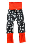 Monochrome Dogs Orange  Bands  12m-3t  Maxaloones grow with me pants