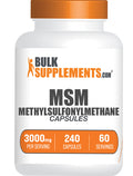 BulkSupplements.com MSM Capsules 240 ct Bottle