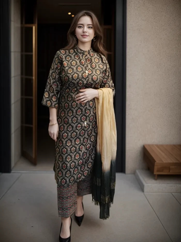 Muslin Cotton  ready to wear suit set