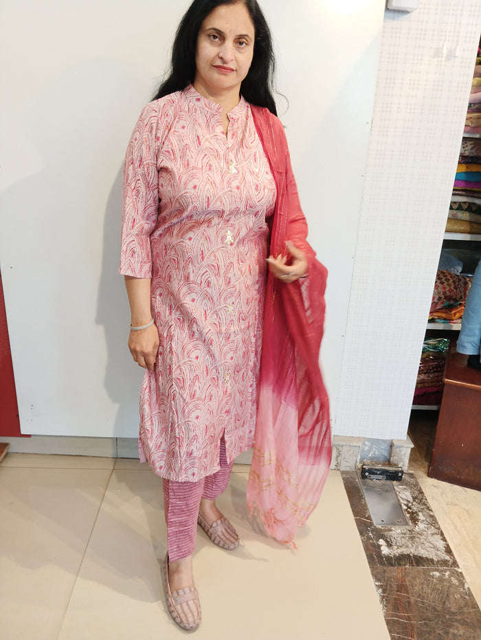 Muslin ready to wear suit