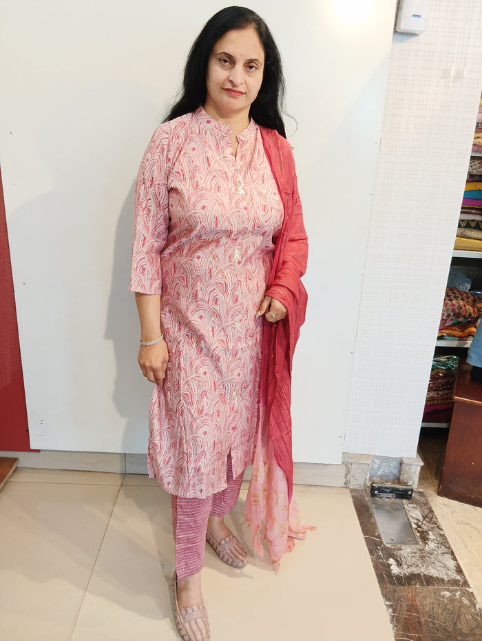 Muslin ready to wear suit