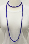 NK-2244 ROYAL 60" hand knotted glass bead necklace