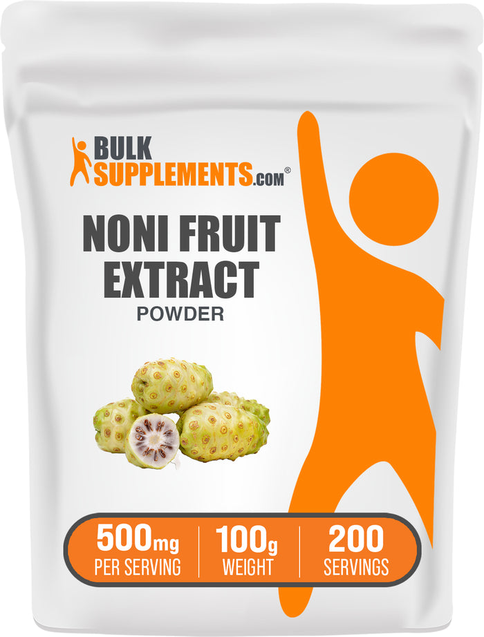 BulkSupplements.com Noni Fruit Extract Powder 100g bag image