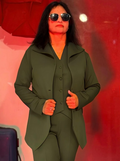 Olive Green Blazer Suit
