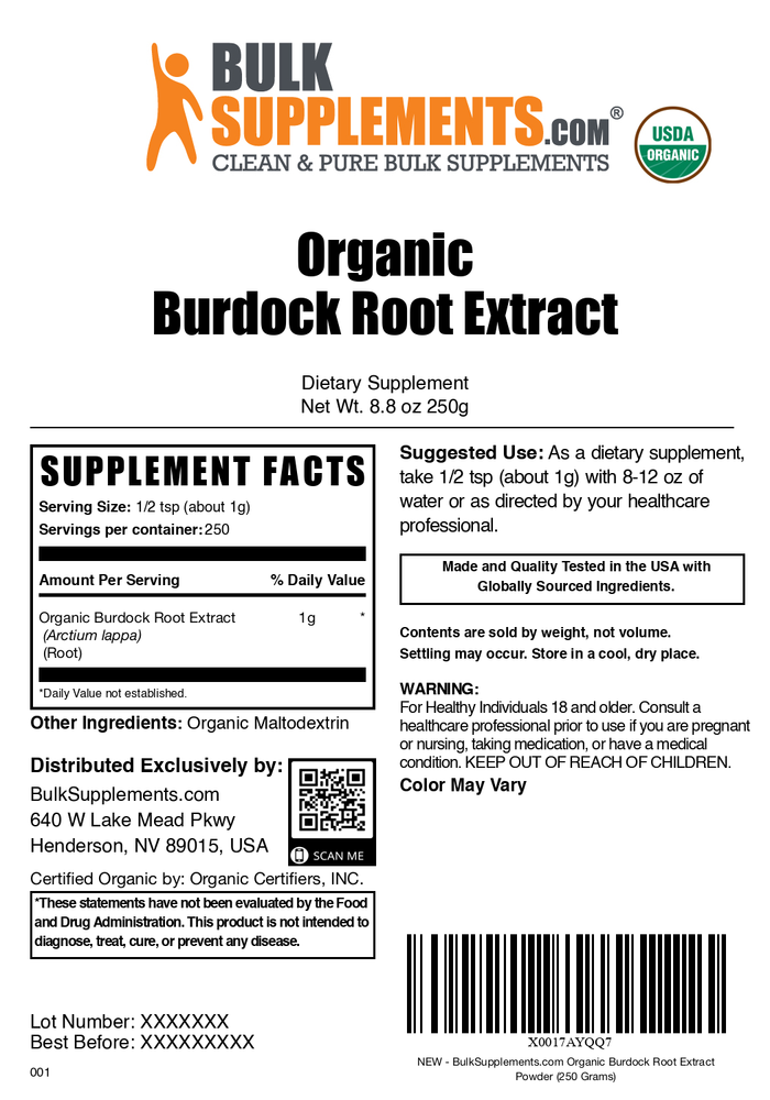 Organic Burdock Root Extract Powder