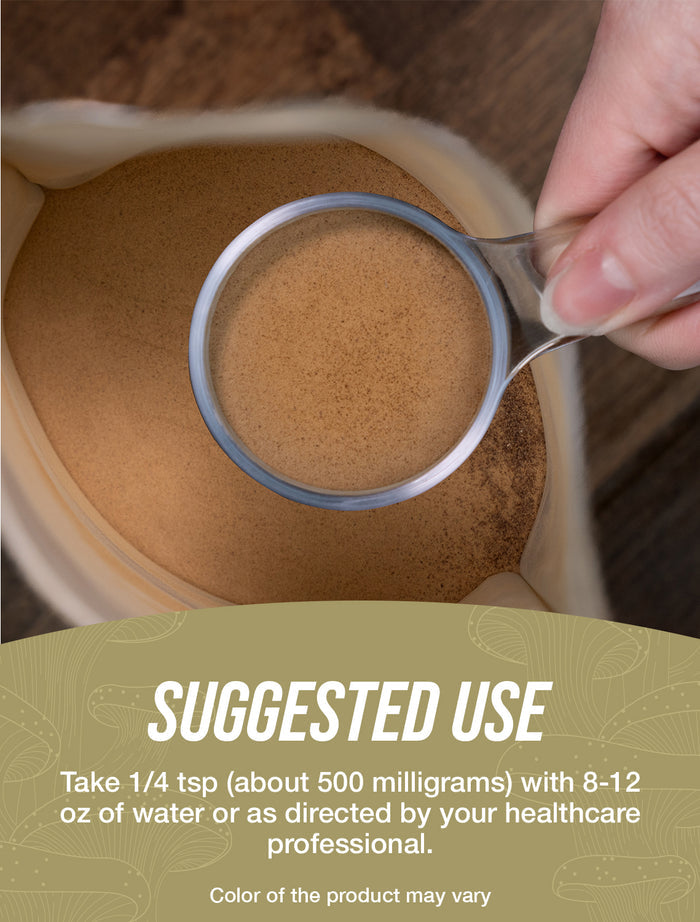Organic chaga mushroom powder suggested use image