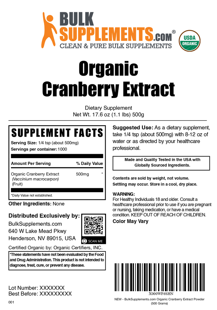 Organic Cranberry Extract Powder