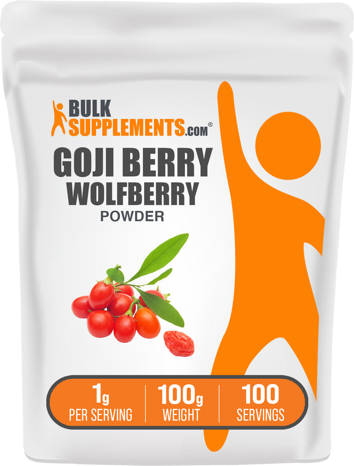 BulkSupplements.com Goji Berry Powder 100g bag image