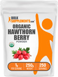 BulkSupplements.com Organic Hawthorn Berry Powder 250g bag image