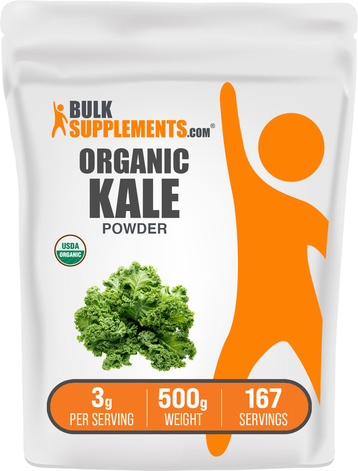 BulkSupplements.com Organic Kale Powder 500g bag image