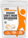 BulkSupplements.com Organic Lion's Mane Powder 500g bag image