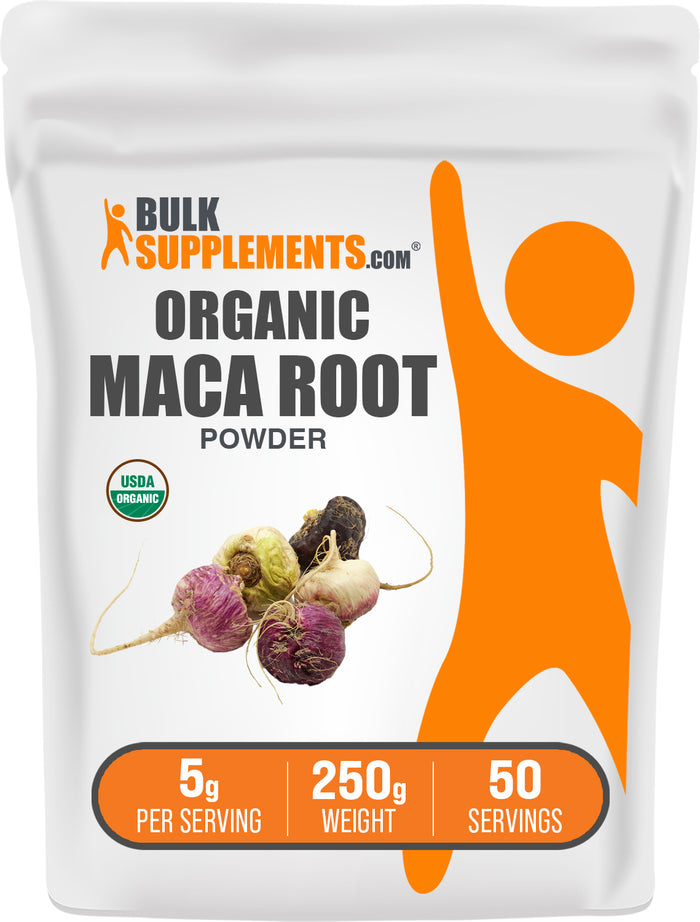 BulkSupplements.com Organic Maca Powder 250g bag image