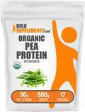 BulkSupplements.com Organic Pea Protein Powder 500g bag image