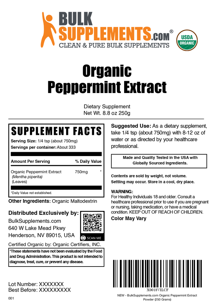 Organic Peppermint Extract Powder