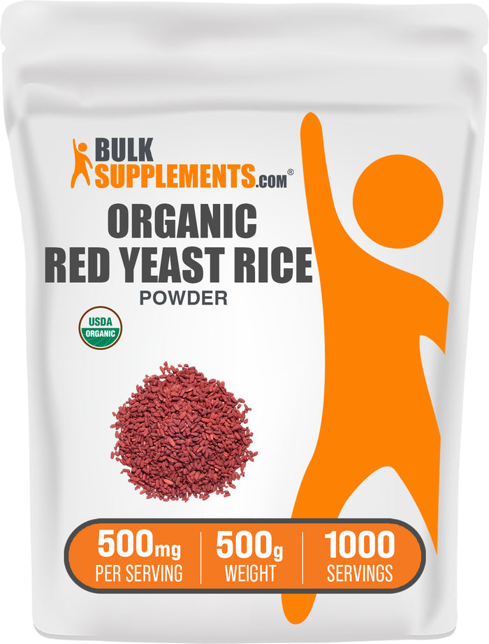 BulkSupplements.com Organic Red Rice Powder 500g bag image