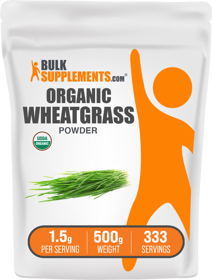 BulkSupplements.com Organic Wheatgrass Powder 500g bag image