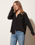 Oversized Step Hem Button Down