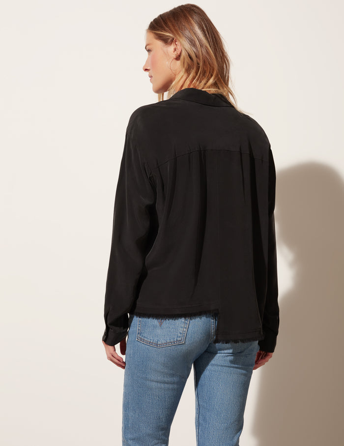 Oversized Step Hem Button Down
