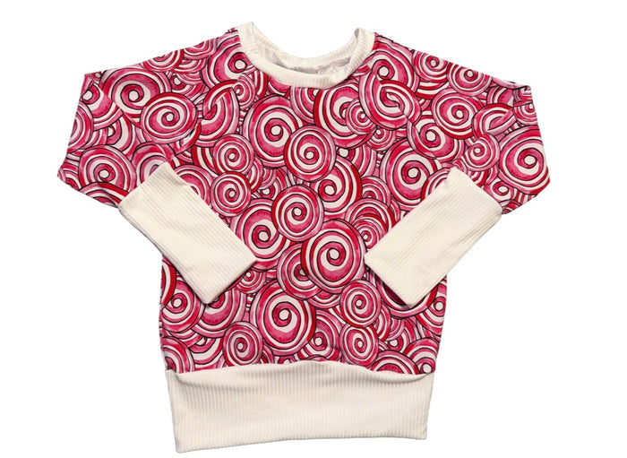 Peppermint Swirl 3-6yr Grow with me Reglan shirt