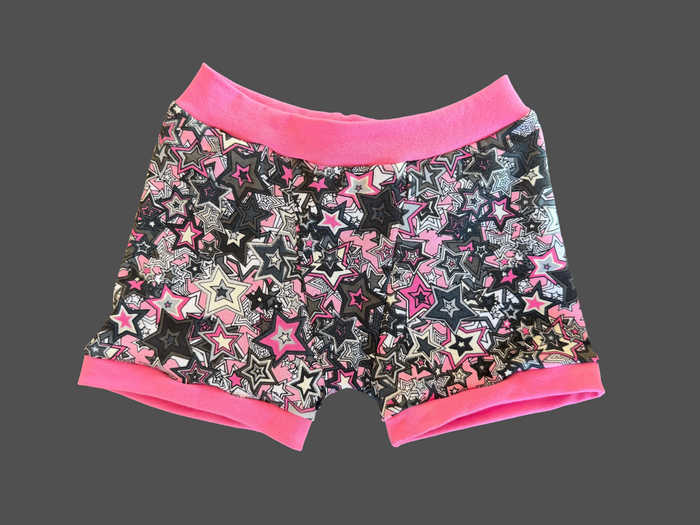 Pink & Black Stars 6Y kids Boxer Briefs Underwear