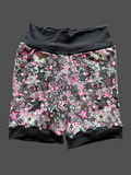 Pink & Black Stars 9-12y Shortie shorts (longer length)