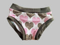 Pink & Brown Hearts kids size 7 underwear