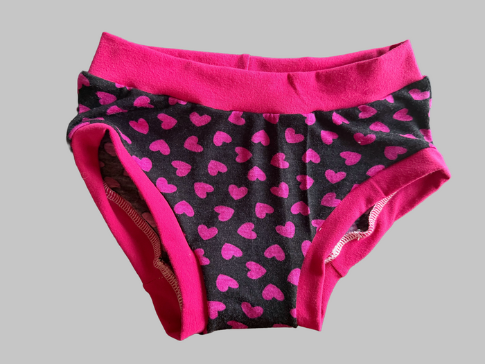 Pink Hearts kids size 7 underwear discount