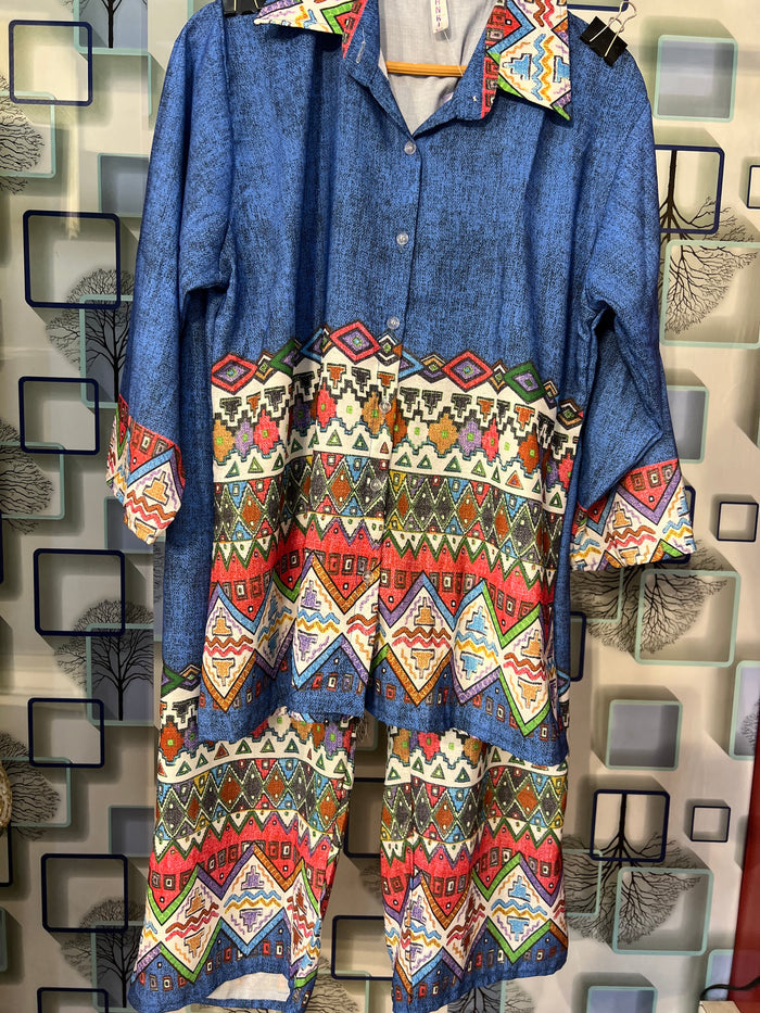 Polycotton Border Design Co-ord Set