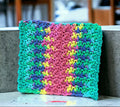 Psychedelic Rainbow Cotton Washcloth