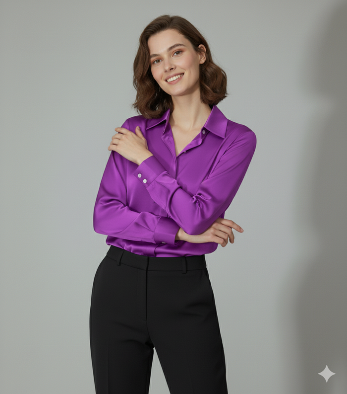 Purple Silk Shirt