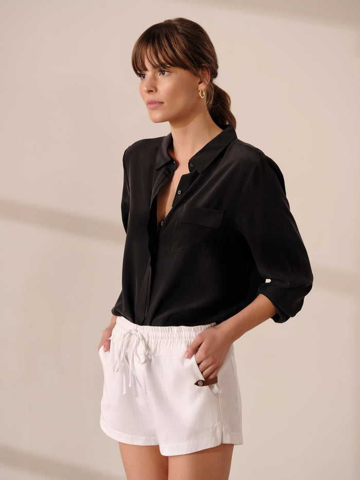 Raw Edge Button Down