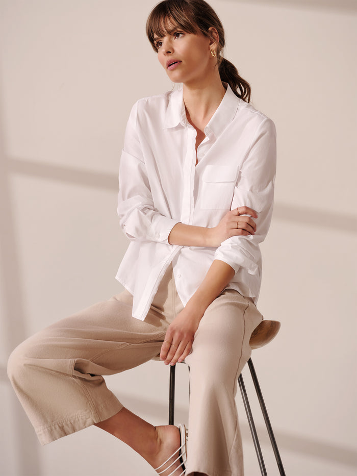 Raw Edge Button Down