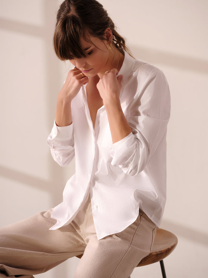 Raw Edge Button Down