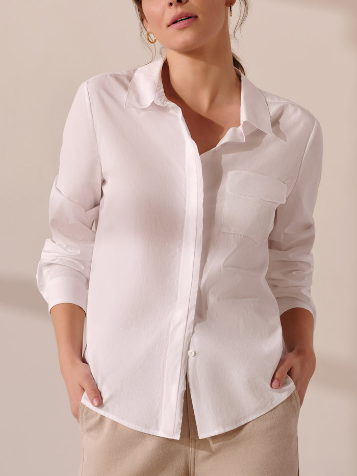 Raw Edge Button Down