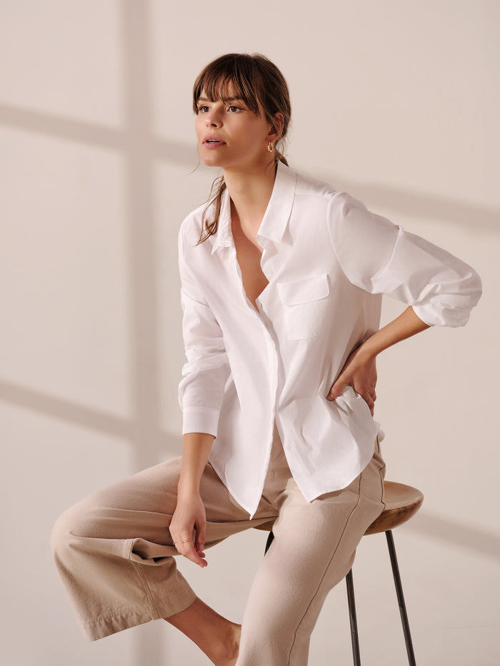 Raw Edge Button Down