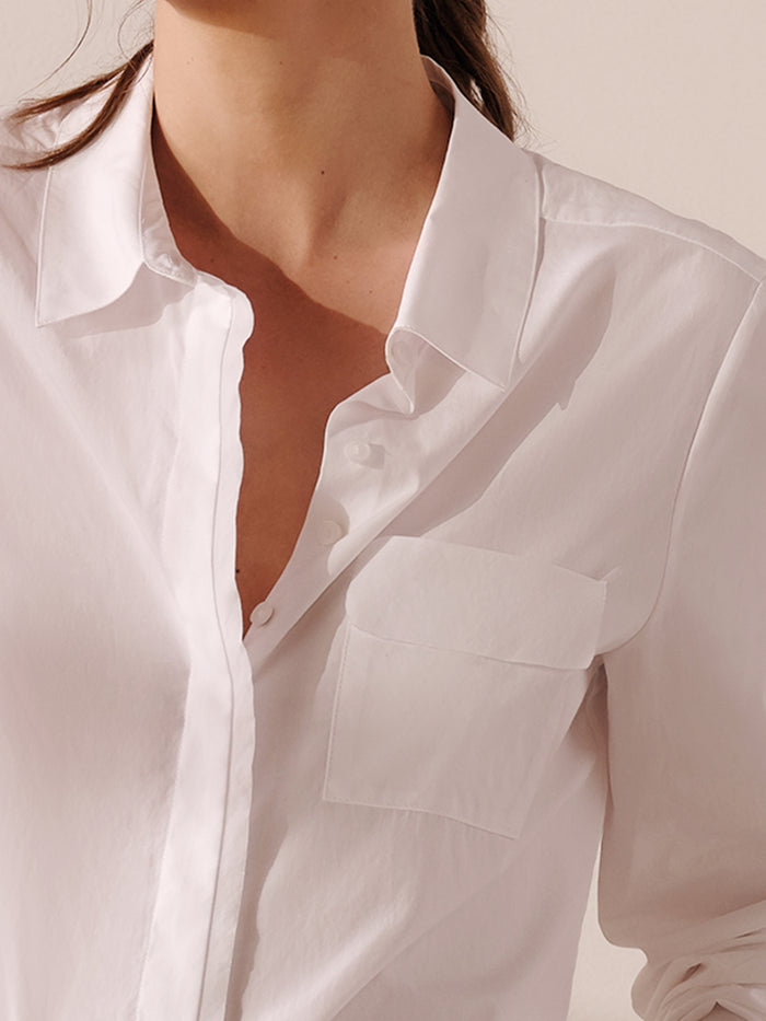 Raw Edge Button Down